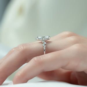 The Mia Set With A Marquise Moissanite