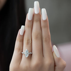The Mia Set With A Marquise Moissanite