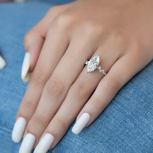 The Mia Set With A Marquise Moissanite