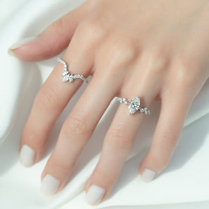 The Mia Set With A Marquise Moissanite