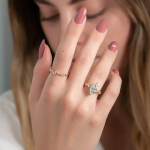 The Mia Set With A Marquise Moissanite