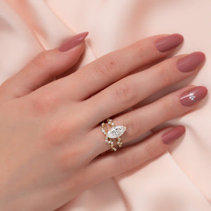 The Mia Set With A Marquise Moissanite