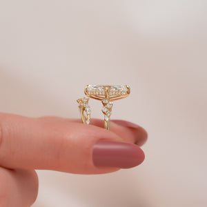 The Mia Set With A 2 Carat Marquise Lab Diamond