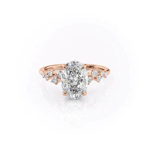 The Mia Set With A 2.5 Carat Oval Lab Diamond
