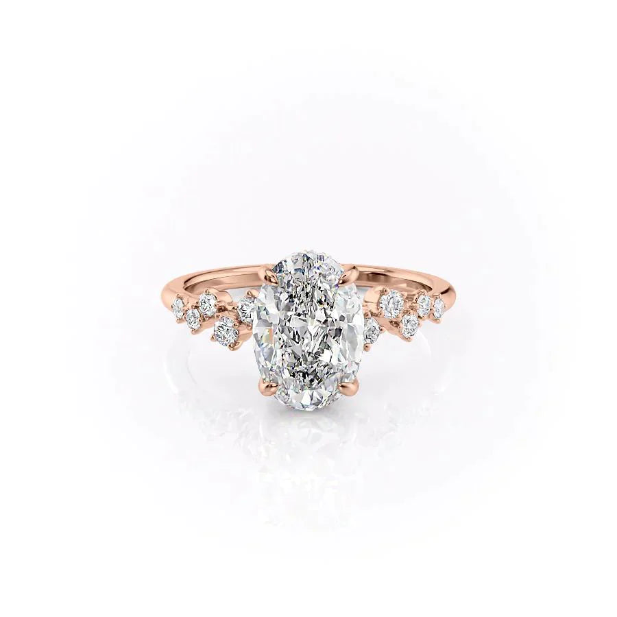 The Mia Set With A 3 Carat Oval Lab Diamond