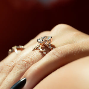 The Mia Set With A 1 Carat Oval Lab Diamond