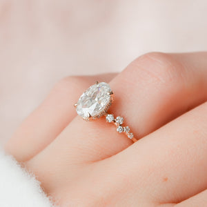 The Mia Set With A 1 Carat Oval Lab Diamond