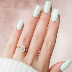 The Mia Set With A Oval Moissanite