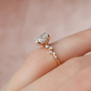 The Mia Set With A Oval Moissanite
