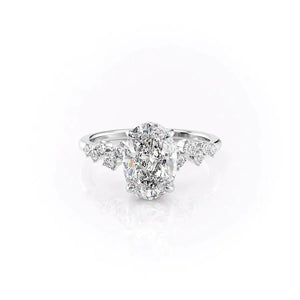 The Mia Set With A 1 Carat Oval Lab Diamond