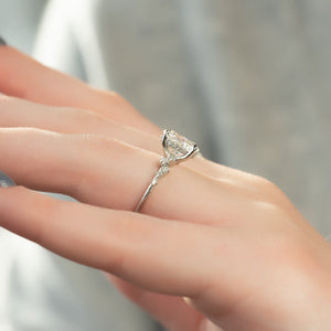 The Mia Set With A 1.5 Carat Oval Lab Diamond