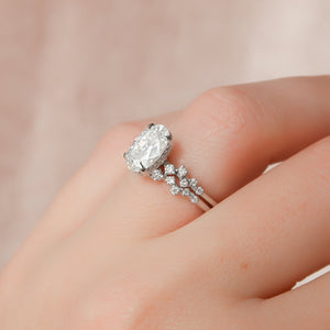 The Mia Set With A 1.5 Carat Oval Lab Diamond