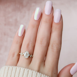 The Mia Set With A 2.5 Carat Oval Lab Diamond