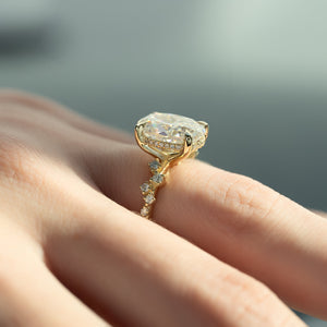 The Mia Set With A 2.5 Carat Oval Lab Diamond
