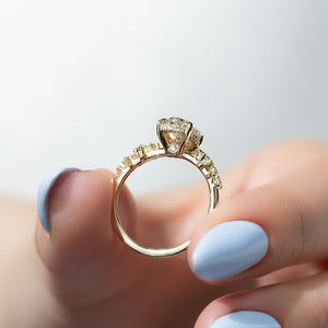 The Mia Set With A 2.5 Carat Oval Lab Diamond