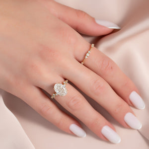 The Mia Set With A 2.5 Carat Oval Lab Diamond