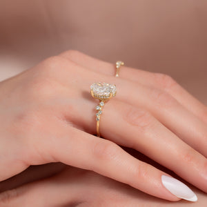 The Mia Set With A 2.5 Carat Oval Lab Diamond