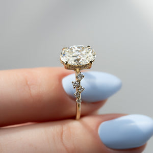 The Mia Set With A 2.5 Carat Oval Lab Diamond