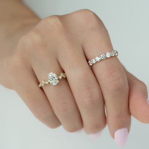 The Mia Set With A 2.5 Carat Oval Lab Diamond