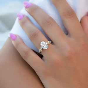 The Mia Set With A 2.5 Carat Oval Lab Diamond