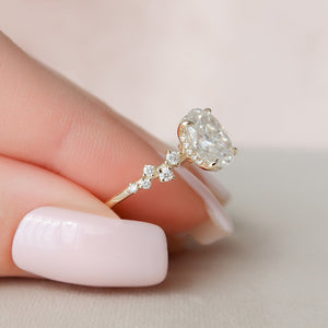 The Mia Set With A 2.5 Carat Oval Lab Diamond
