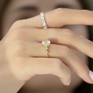 The Mia Set With A 2.5 Carat Oval Lab Diamond
