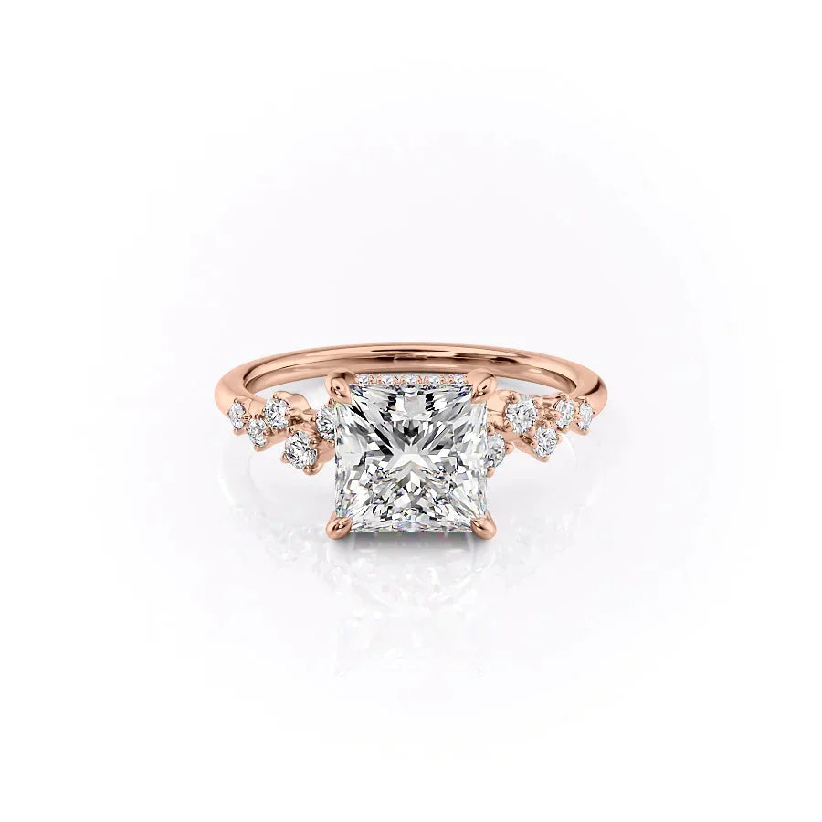 The Mia Set With A 1 Carat Princess Lab Diamond