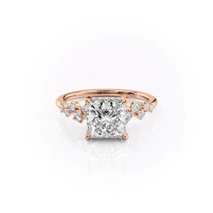 The Mia Set With A Princess Moissanite