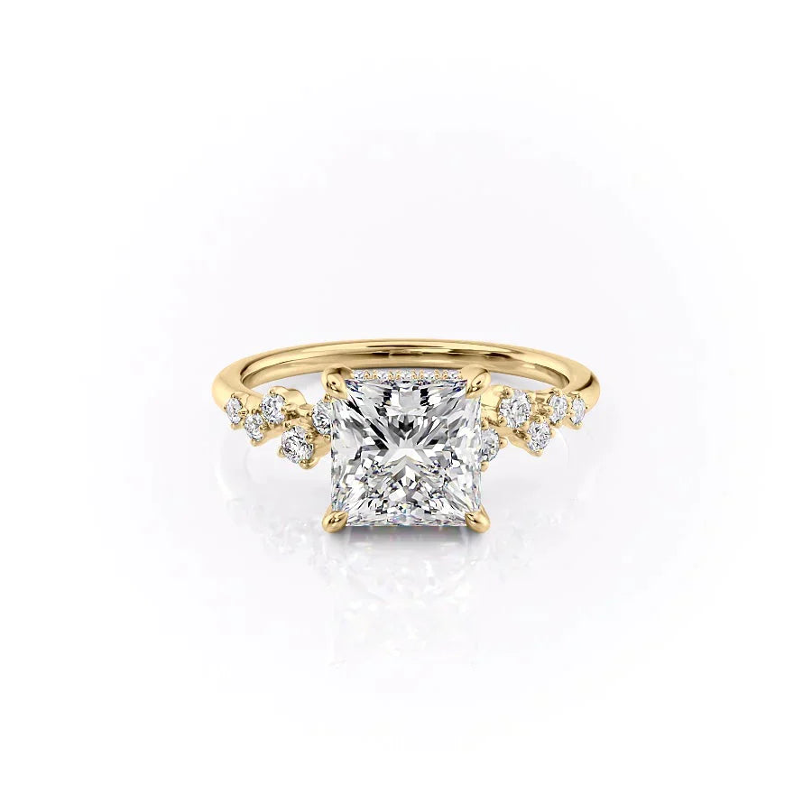 The Mia Set With A 1 Carat Princess Lab Diamond