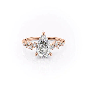 The Mia Set With A Pear Moissanite