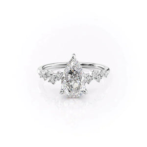 The Mia Set With A 1 Carat Pear Lab Diamond
