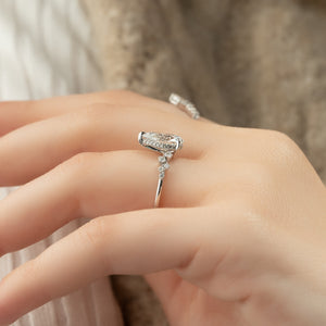 The Mia Set With A 1.5 Carat Pear Lab Diamond