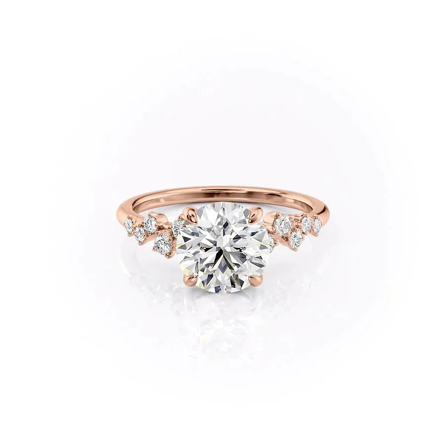 The Mia Set With A 3 Carat Round Lab Diamond