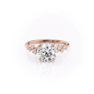 The Mia Set With A 3 Carat Round Lab Diamond