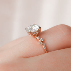 The Mia Set With A 1.5 Carat Round Lab Diamond