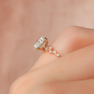 The Mia Set With A 1.5 Carat Round Lab Diamond