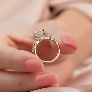 The Mia Set With A 1.5 Carat Round Lab Diamond