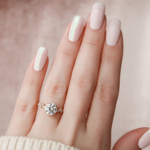 The Mia Set With A 1.5 Carat Round Lab Diamond