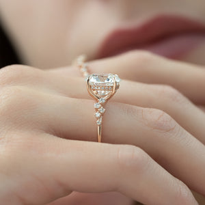 The Mia Set With A 1.5 Carat Round Lab Diamond