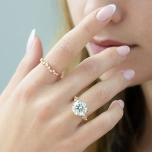 The Mia Set With A 1.5 Carat Round Lab Diamond