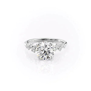 The Mia Set With A 1.5 Carat Round Lab Diamond