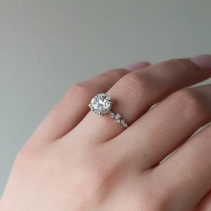 The Mia Set With A Round Moissanite