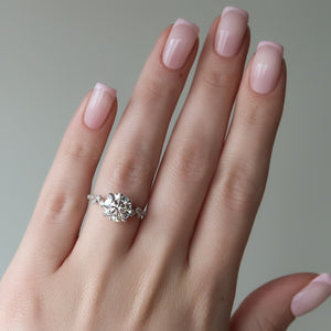 The Mia Set With A Round Moissanite