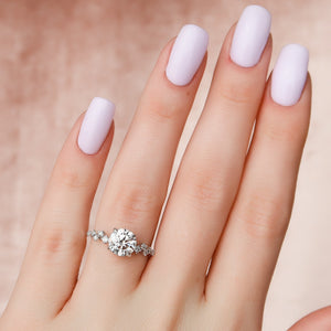 The Mia Set With A Round Moissanite