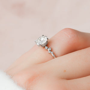 The Mia Set With A 1.5 Carat Round Lab Diamond