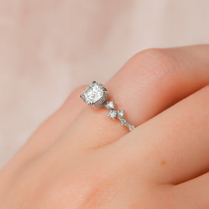 The Mia Set With A 1.5 Carat Round Lab Diamond