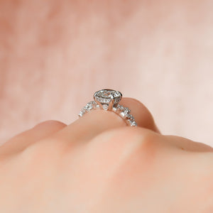 The Mia Set With A 1.5 Carat Round Lab Diamond