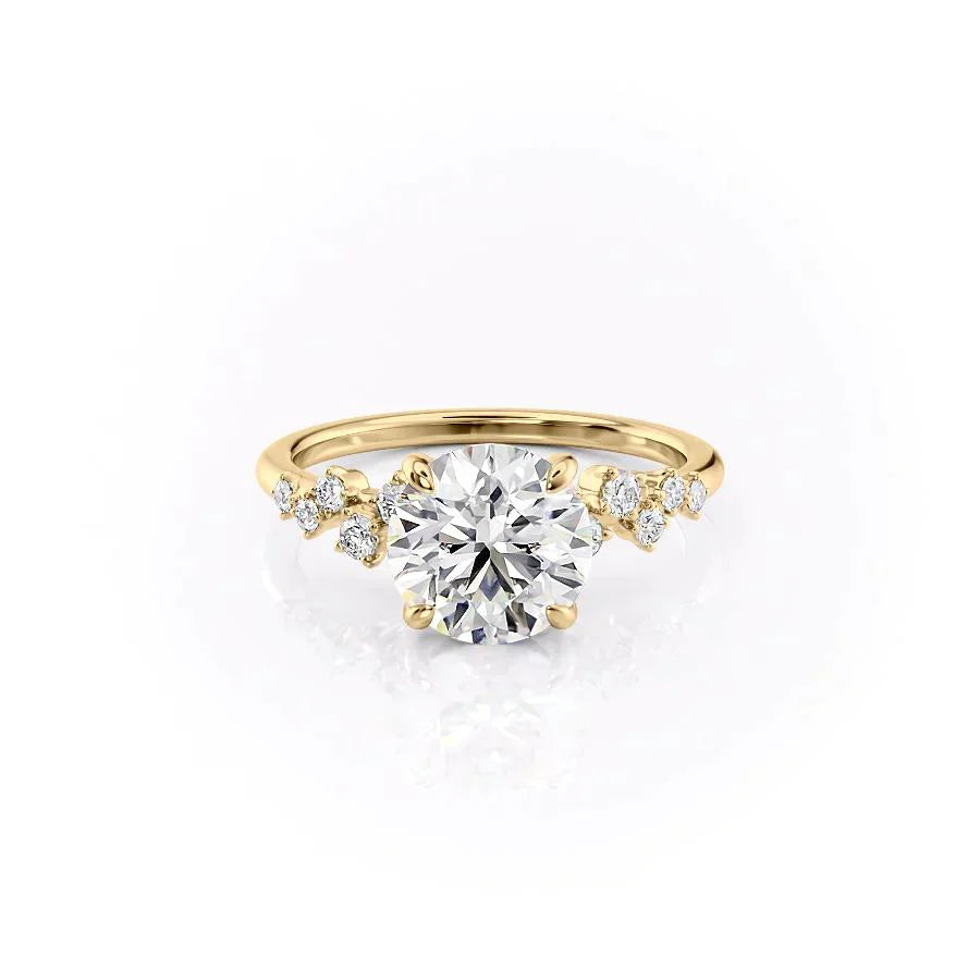 The Mia Set With A 2 Carat Round Lab Diamond