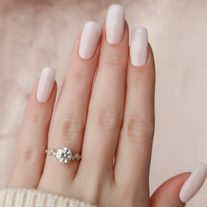 The Mia Set With A Round Moissanite