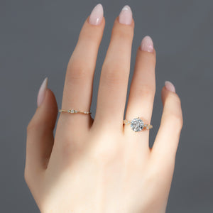 The Mia Set With A 1 Carat Round Lab Diamond